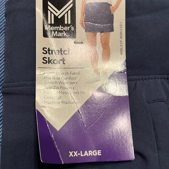 NWT Member’s Mark stretch skort Washed Indigo XXL - Picture 9 of 9